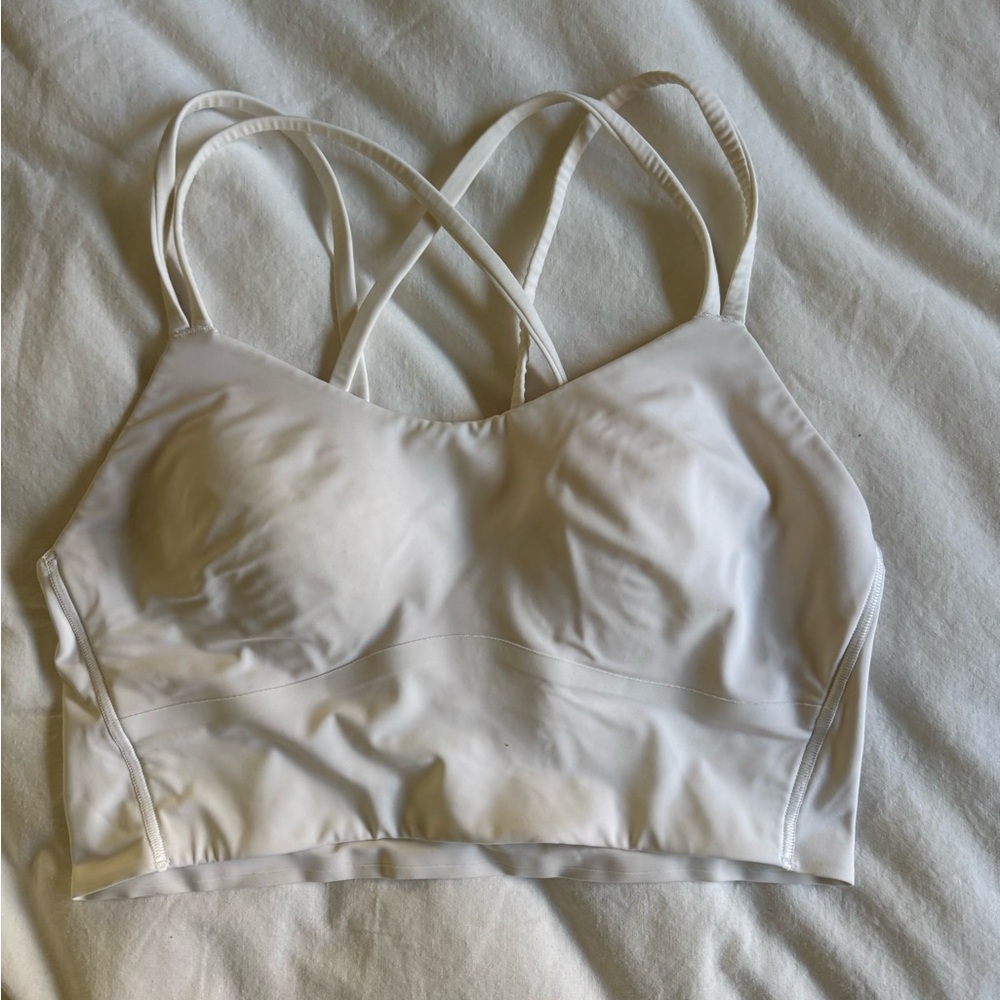 Women's White Strappy Bralette